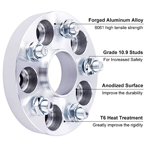 DCVAMOUS 4PC 5x115 Hubcentric Wheel Spacers 1 Inch with 14x1.5 Studs 71.5mm Hub Bore Compatible with Dodge 5 Lug for 2005-2022 300 | 2004-2008 Magnum | 2006-2022 Charger | 2009-2022 Challenger - Image 5