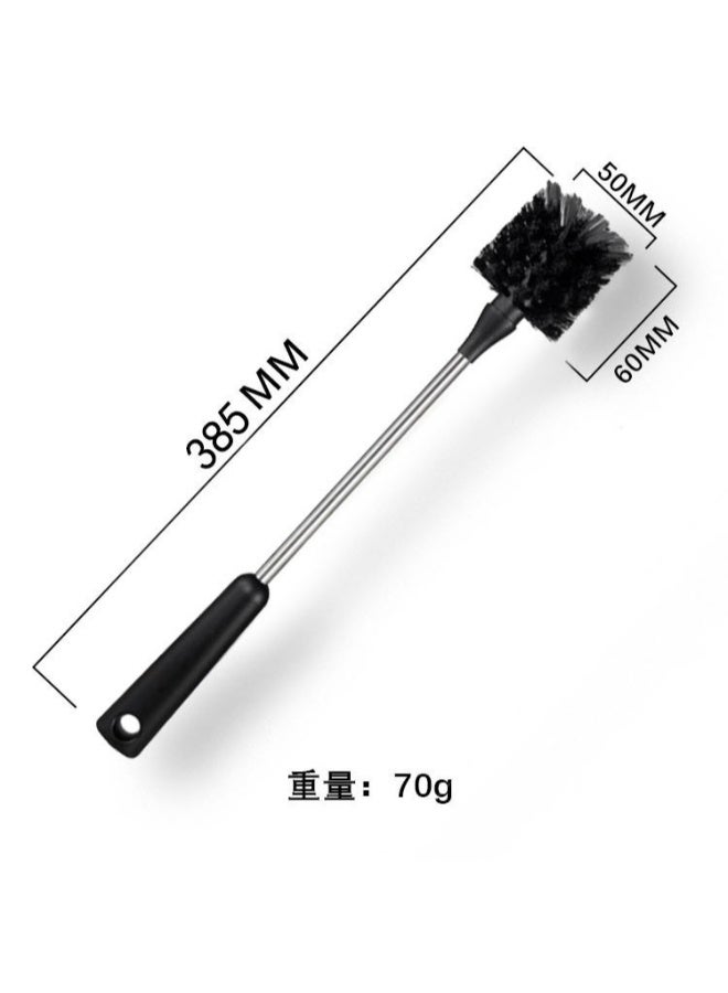 HOMESTAR 2 PCS Water Bottle Brush, Stainless Steel Long-Handled Baby Bottle Frosted Cleaning Brush, Suitable For Sports Water Bottles, Cups, Tableware, Coffee Cups, Glassware, Glass Cups, Wine Decanters, 38.5 cm - Image 2