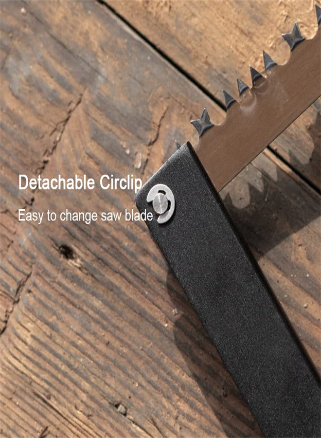 Folding Hand Saw with Storage Pouch for Fast Wood Tree Cutting Shark teeth Straight Saw Emergency Survival Backpacking Gear for Camping Backpacking Hiking Hunting - Image 5