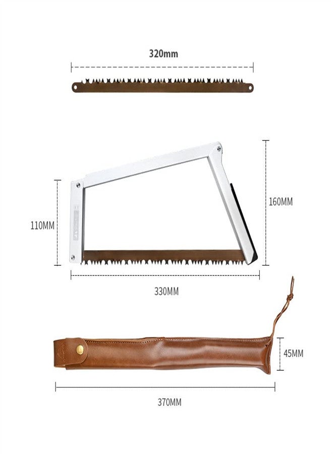 Folding Hand Saw with Storage Pouch for Fast Wood Tree Cutting Shark teeth Straight Saw Emergency Survival Backpacking Gear for Camping Backpacking Hiking Hunting - Image 3