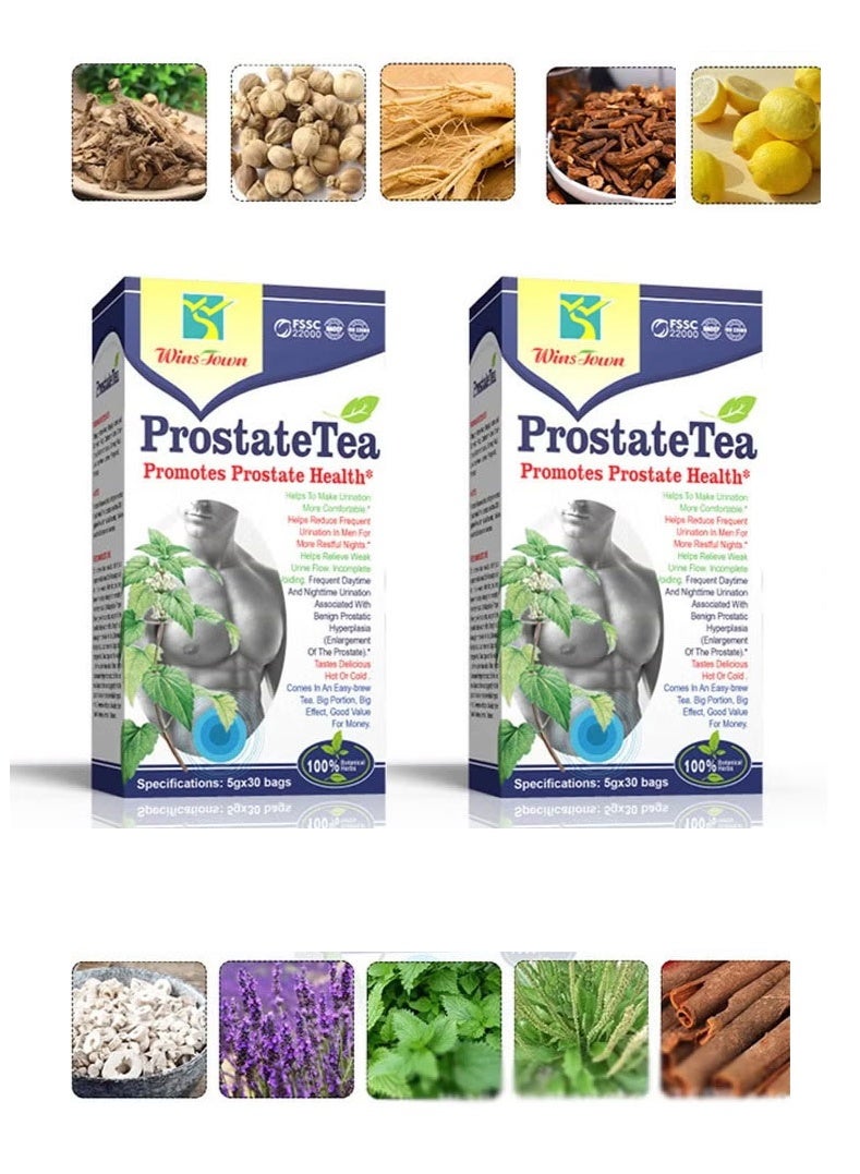 Slimming Herb Prostate Health Tea for Men - For Urinary Frequency Relief and Wellness Treatment - Organic - 2 Pcs - Image 1