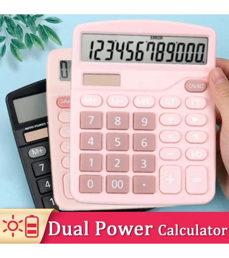 Multifunctional Scientific Calculator In Blue With Dual Power Supply Large Color Display For Exams Financial Accounting - Image 1