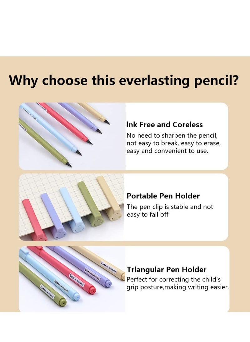 SYOSI - 10 Pcs Eternal Pencils Inkless Pen With 10PCS Replaceable Refills Technology Unlimited Writing Magic Pencil For School Office Professional Use - Image 1