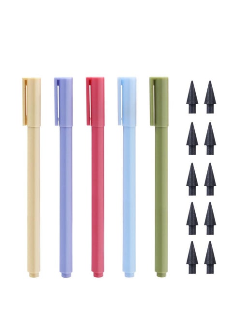 10 Pcs Eternal Pencils Inkless Pen With 10PCS Replaceable Refills Technology Unlimited Writing Magic Pencil For School Office Professional Use