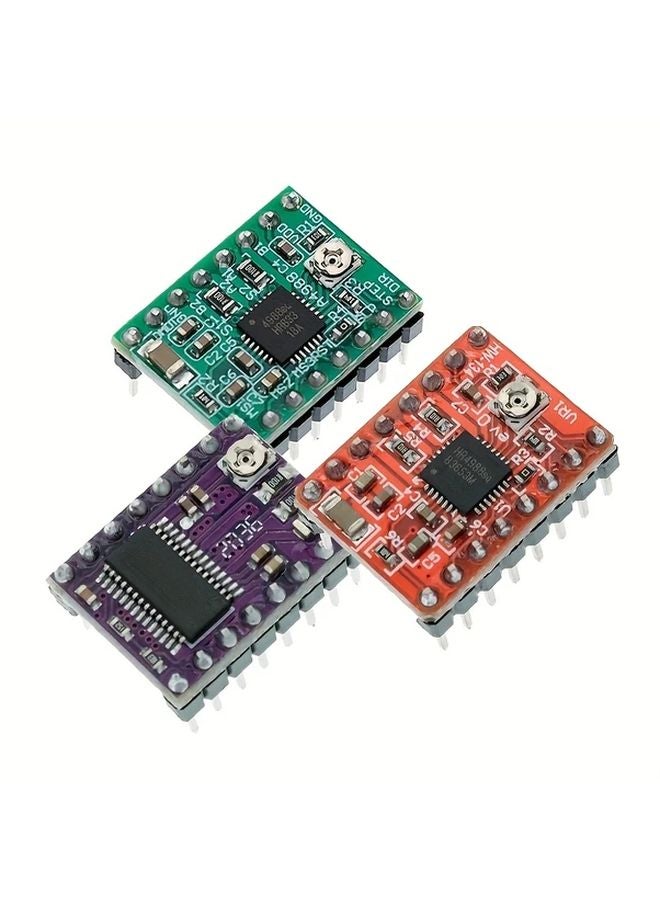 وحدة تحريك المحركات الخطوية الأرجوانية A4988 DRV8825 مع مشتت حراري وحماية دائرة حتى 36 فولت - Image 4