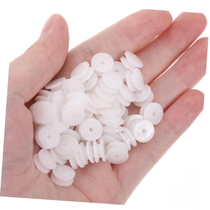 White Plastic Pulley Wheels 60pcs Set For DIY Educational Models Transmission Efficiency - Image 5