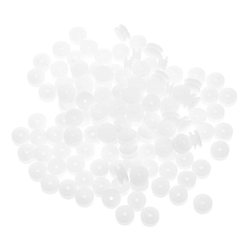 White Plastic Pulley Wheels 60pcs Set For DIY Educational Models Transmission Efficiency - Image 2
