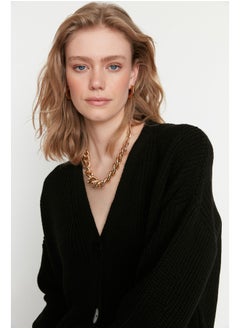 trendyol Cardigan - Black - Oversize  - Image 3