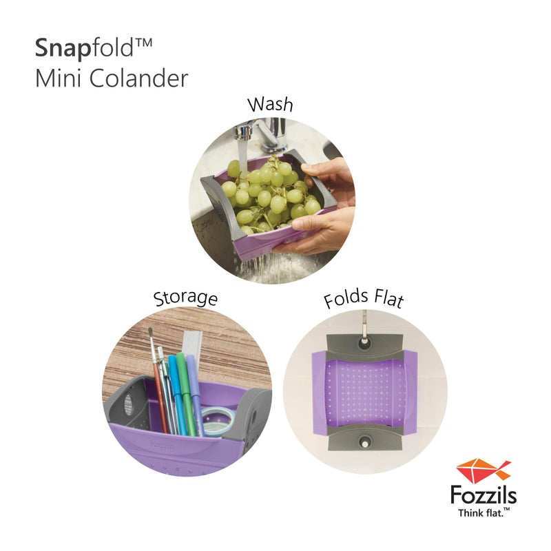 Fozzils Snap Fold Mini Colander 1 Qt  Green (516119) - Image 3