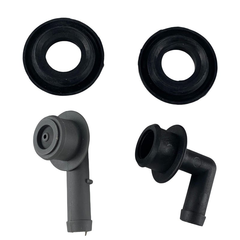 XDF 53013360AA PCV CCV VENT VALVE ELBOW & GROMMET SET PCV CCV 2x Vent Valve Elbows and 2x Grommets compatible for Jeep Grand Cherokee 4.0L 2000 2001 2002 2003 2004 - Image 1