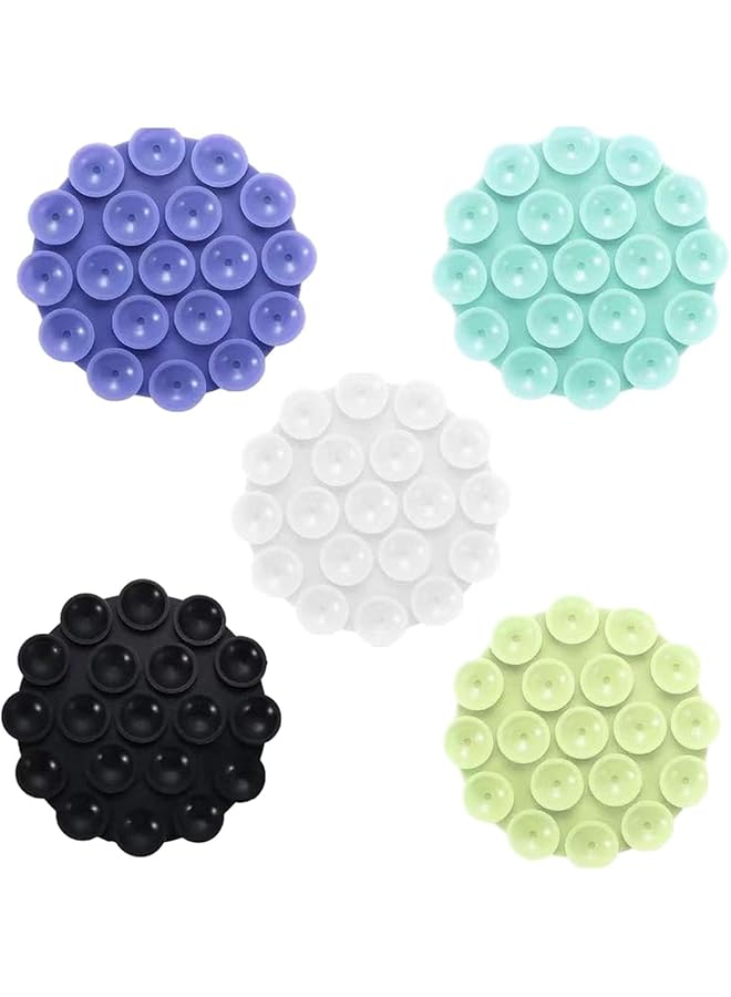 S-TOP Suction Phone Case Mount, 5 PCS Double Sided Adhesive Silicone Holder, Strong Suction Cup Phone Mount for Mirror Shower Car Selfies, Universal Phone Case Accessory - Image 1