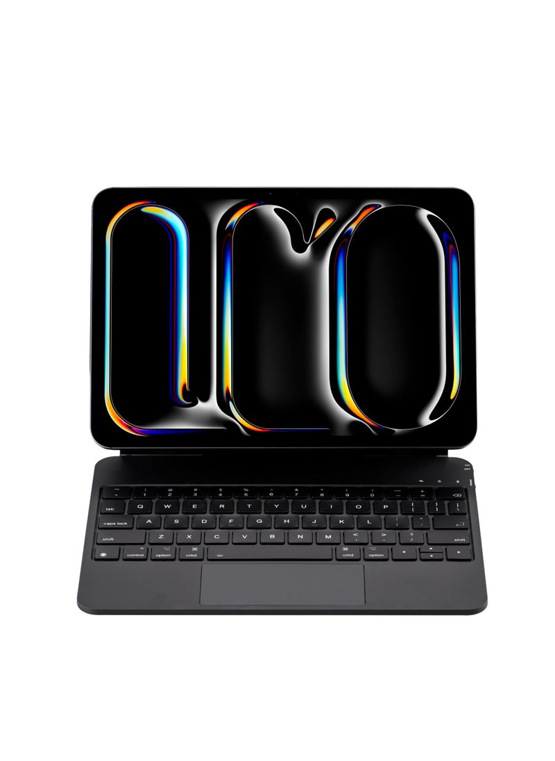 Generic Keyboard Case for iPad Pro 11-inch (M4) 2024, Auto-Connect Design & No Charging Required, Magic-Style Magnetic Keyboard Case with Multi-Touch Trackpad  - Image 2