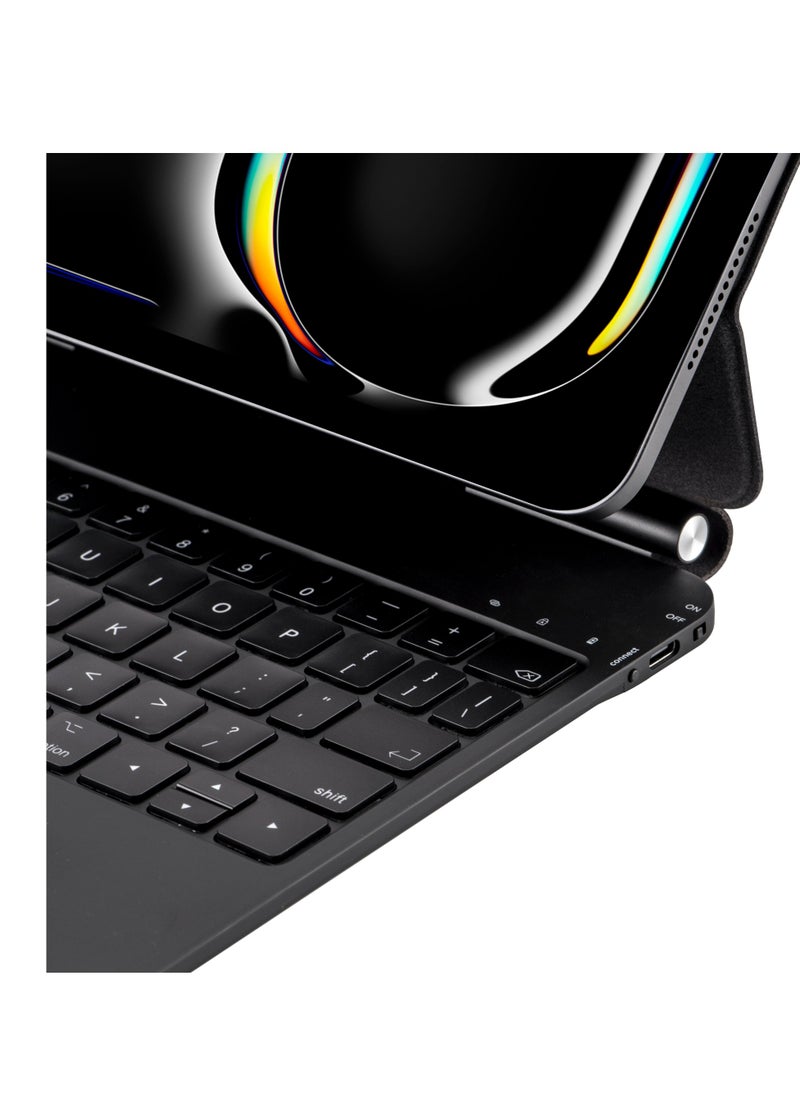 Generic Keyboard Case for iPad Pro 11-inch (M4) 2024, Auto-Connect Design & No Charging Required, Magic-Style Magnetic Keyboard Case with Multi-Touch Trackpad  - Image 4
