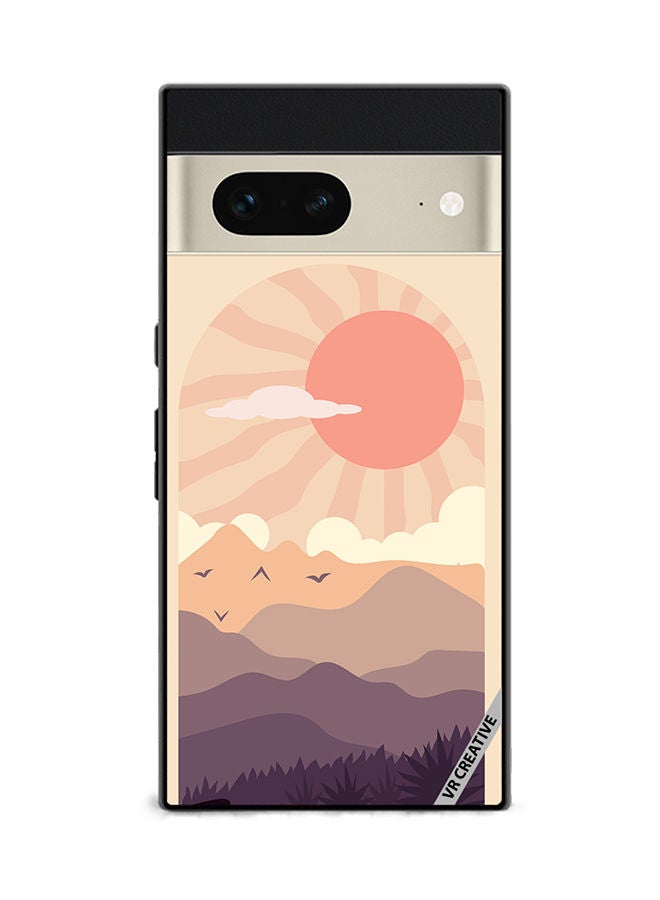 VR CREATIVE Protective Case Cover For Google Pixel 7 Abstract Landscape Design Multicolour - Image 1
