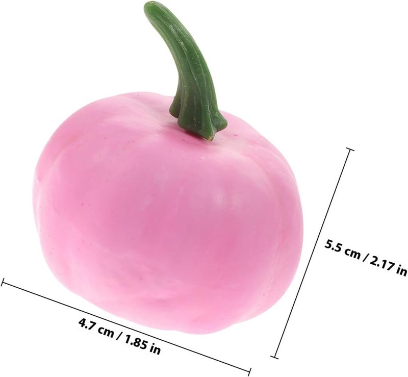 FUOYLOO 12 Pcs Pink Artificial Pumpkins Made of Foam for Halloween and Fall Harvest Decoration, Lightweight Fake Pumpkin Decor for Table Centerpiece and Creative Pictures - Image 2