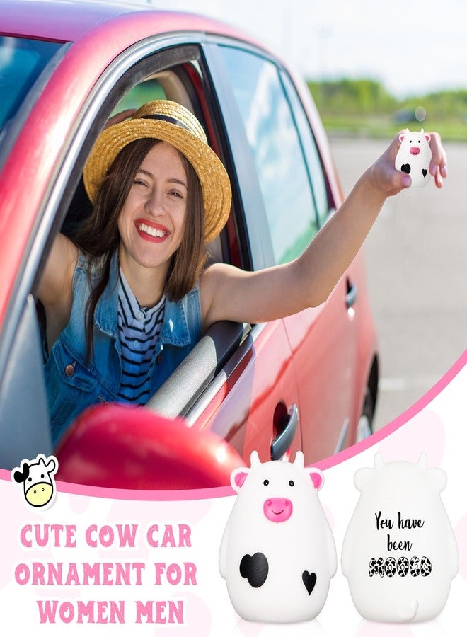 Cholemy 50 Set Moo Cows Mini Cute Rubber Cow Graduation Car Gift Bulk You Have Been Mooed Funny for Game Figurines Car Interior Accessories Gift for SUV Women Men - Image 4
