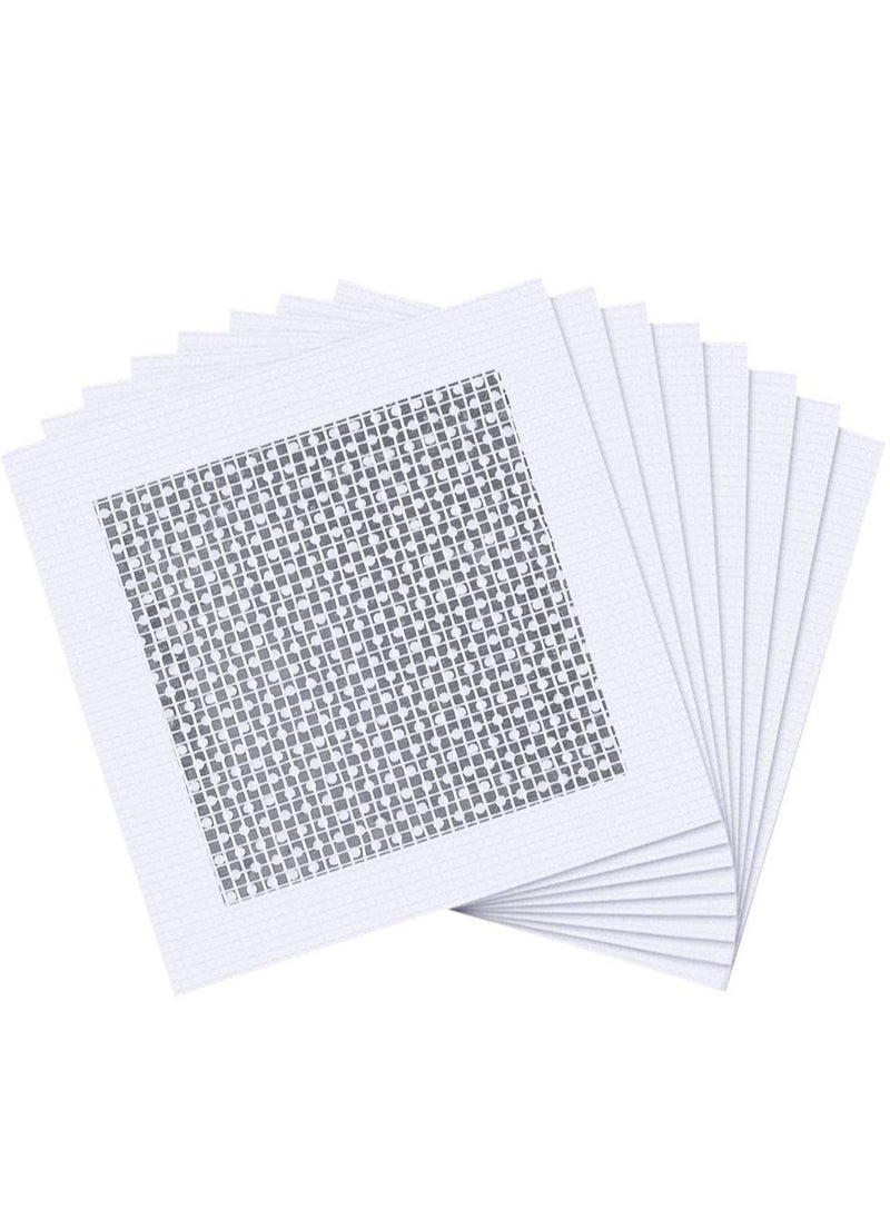 Generic Fiberglass Wall Repair Patch Kit - 8 Self-Adhesive Patches for Drywall, Vinyl Siding & Aluminum Fences - Perfect for Covering Cracks, Holes & Blemishes (White)  - Image 1