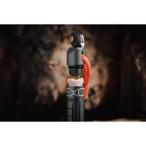 Exotac nanoSPARK Ultra-Compact Fire Starter with One-Handed Operation High-Spark Flint Wheel and Waterproof Storage Compartment Holds quickLIGHT Tinder and Up to 5 Replacement Flints - Image 5