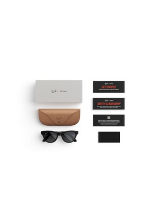 RAY-BAN Skyler (Gen 2) Shiny Black Frame Gradient Graphite Lens Standard High bridge Shiny Black Gradient Graphite - view 5