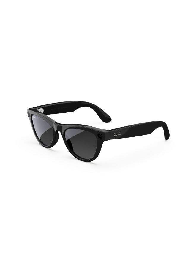 Meta RAY-BAN Skyler (Gen 2) Shiny Black Frame Gradient Graphite Lens Standard High bridge Shiny Black Gradient Graphite