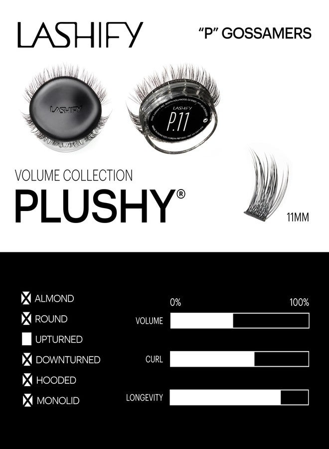 Lashify Plushy 11mm Gossamer Lashes in Black, Easy DIY False Lashes for a Voluminous Yet Still Natural Look - Image 3