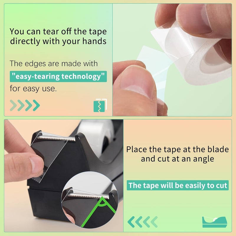 OWLKELA 12 Rolls Clear Tape Refills, Transparent Tape, All-Purpose Transparent Glossy Tape Rolls for Office, Home, School（60U） - Image 4