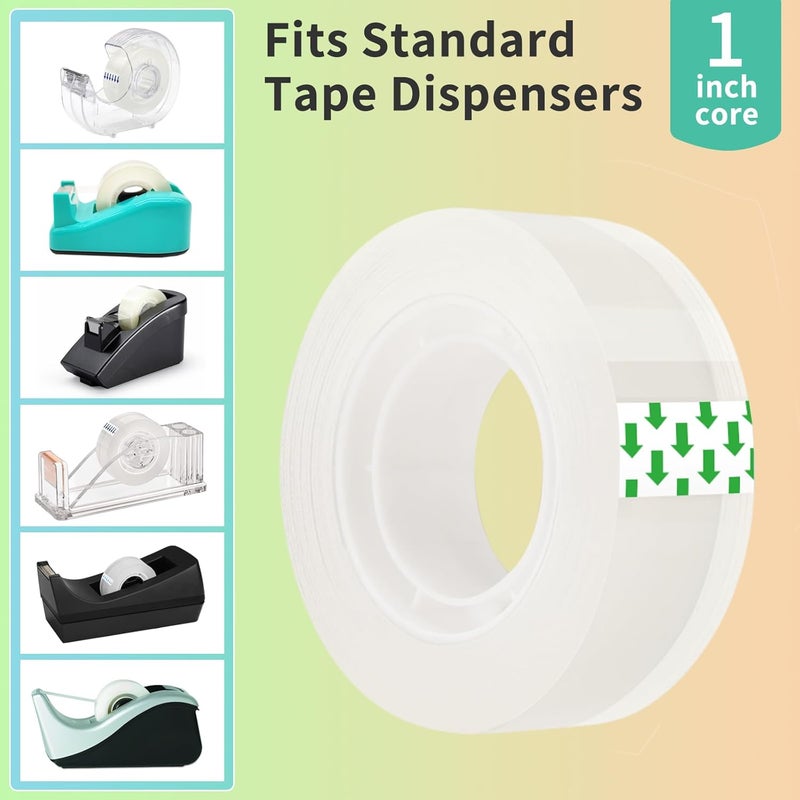 OWLKELA 12 Rolls Clear Tape Refills, Transparent Tape, All-Purpose Transparent Glossy Tape Rolls for Office, Home, School（60U） - Image 3