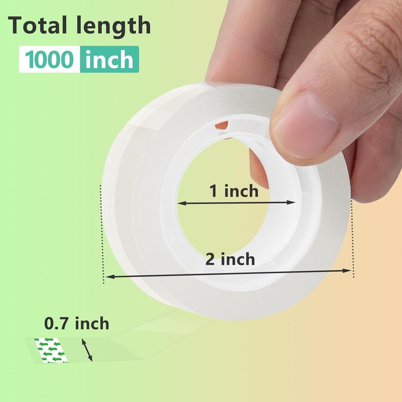 OWLKELA 12 Rolls Clear Tape Refills, Transparent Tape, All-Purpose Transparent Glossy Tape Rolls for Office, Home, School（60U） - Image 2