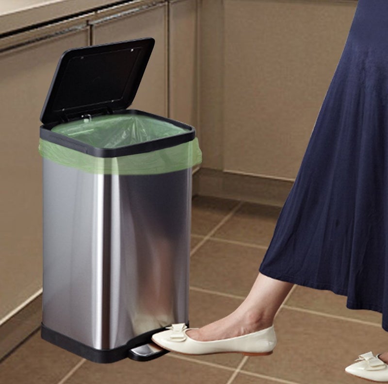 Kekow 8 Gallon Medium Trash Bags, Green, 125 Counts - Image 5