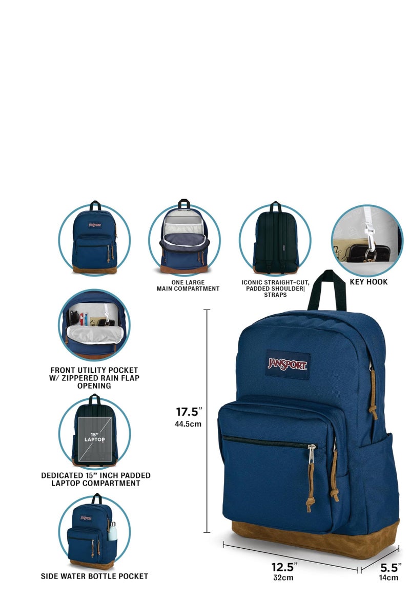 JANSPORT Superbreak Solid Backpack For men  Laptop Backpack Unisex -Navy Blue - Image 2