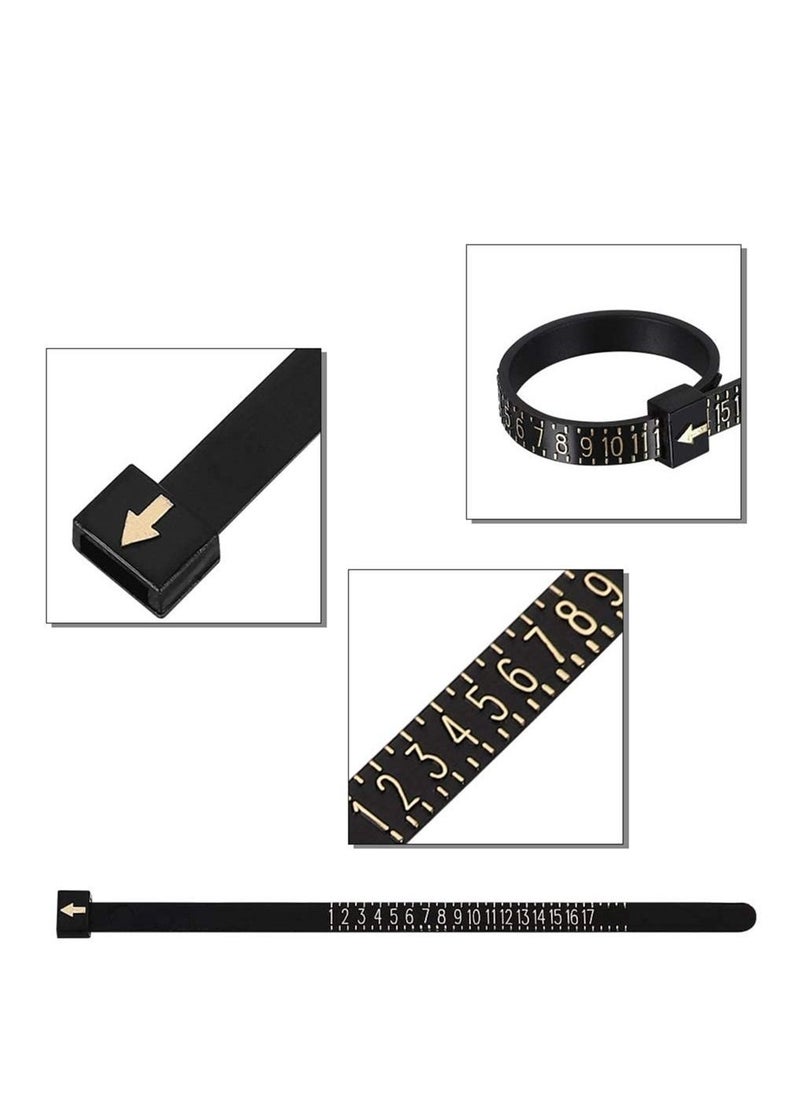 Ring Size Measuring Tool with Plastic Ring Mandrel u0026 Perect Professionals Ring Sizer Guage, Size Stick Jewelry Mandrel and Ring Gauge Finger Size for Jewelry Making, Aluminum Ring Mandrel. - Image 5