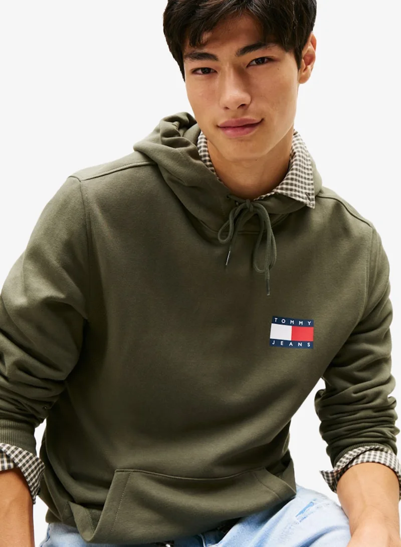 TOMMY JEANS  Logo Fleece Drawstring Hoody for Men | Best Price UAE