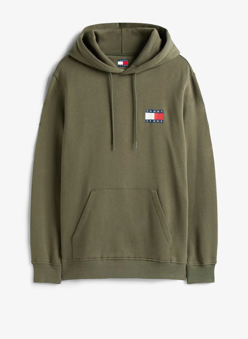 TOMMY JEANS  Logo Fleece Drawstring Hoody for Men | Best Price UAE