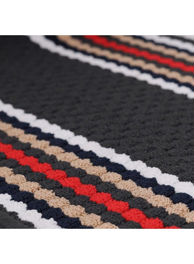 Status Contract حصيرة مدخل مضادة للانزلاق من ستاتوس كونتراكت (38x58 سم) | سجادة غرفة المعيشة | سجادة أرضية من البولي بروبيلين للمنزل | سجادة صغيرة أساسية للمكتب وغرفة النوم والمطبخ | - عبوة من 2 (رمادي)، مستطيلة - Image 3