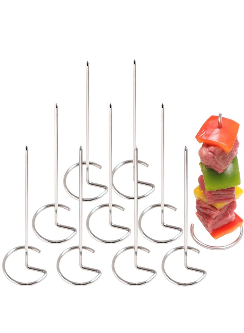 SYOSI 20 Pcs Metal Skewers for Air Fryer Stainless Steel Kebab Skewers Standing Skewer Rack for Kebab Chicken Beef Onion Reusable Air Fryer and Oven Accessories for Kitchen - Image 1