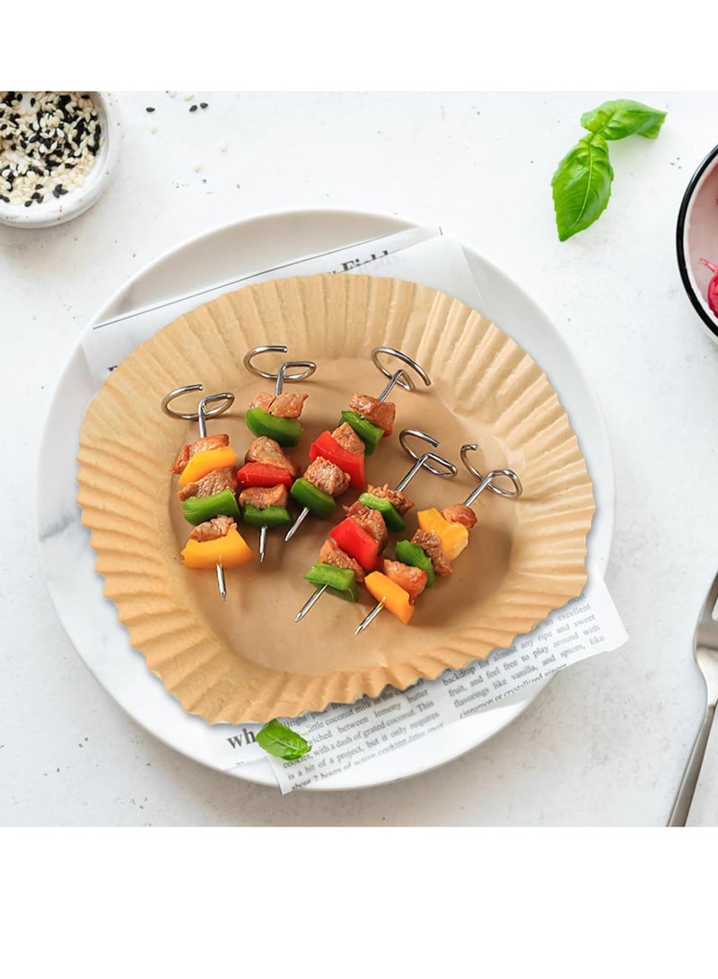 SYOSI 20 Pcs Metal Skewers for Air Fryer Stainless Steel Kebab Skewers Standing Skewer Rack for Kebab Chicken Beef Onion Reusable Air Fryer and Oven Accessories for Kitchen - Image 5