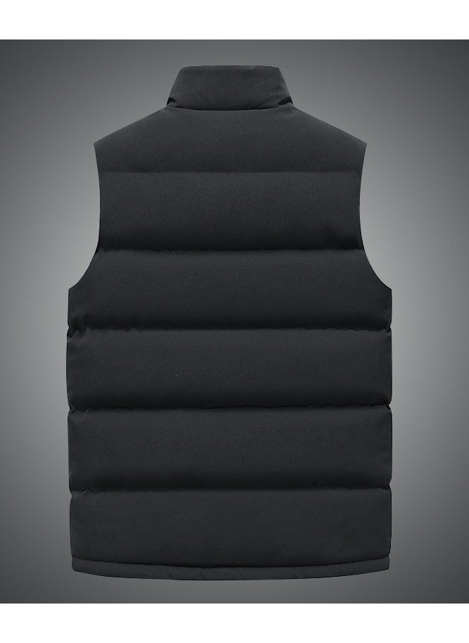 NIBEMINENT - Lightweight Casual Down Jacket Winter Warm Vest black sleeveless jacket man without hood - Image 1