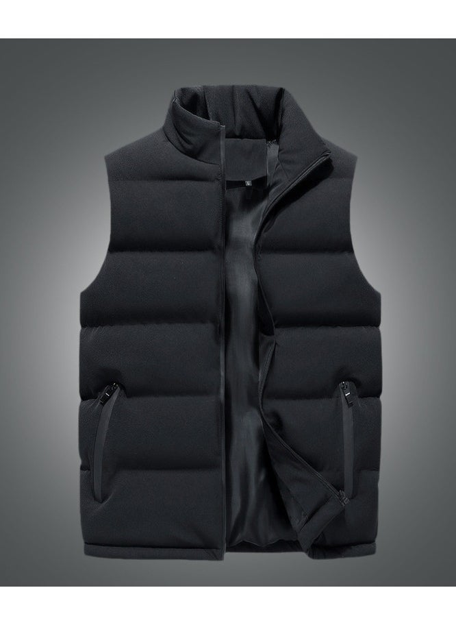 NIBEMINENT - Lightweight Casual Down Jacket Winter Warm Vest black sleeveless jacket man without hood - Image 1