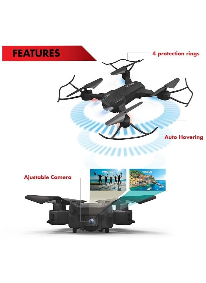 Silverlit - FLYBOTIC Silverlit Foldable Drone, Adjustable Camera, Auto Take-off, Hovering and Landing, Night Mode with LED Lights, Includes Carry Bag - Image 1