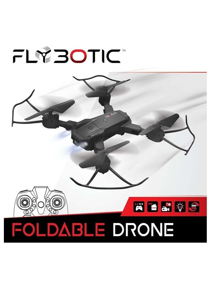 Silverlit - FLYBOTIC Silverlit Foldable Drone, Adjustable Camera, Auto Take-off, Hovering and Landing, Night Mode with LED Lights, Includes Carry Bag - Image 1