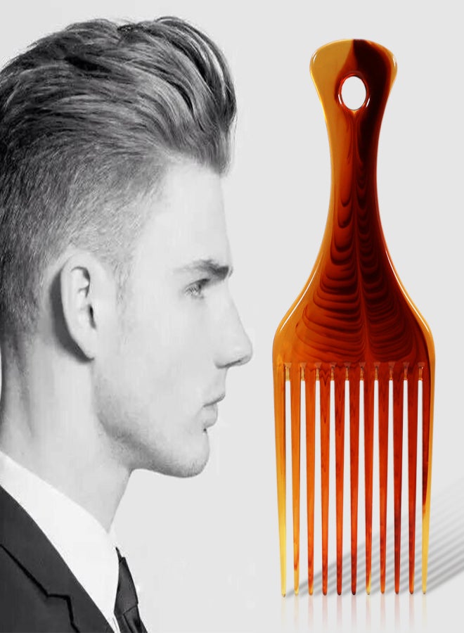 Bluezoo Hair Comb Insert Afro Hair Pick Comb Hair Comb Oil Slick Styling Hair Brush Hairdressing Accessory for Men& Women - Image 4