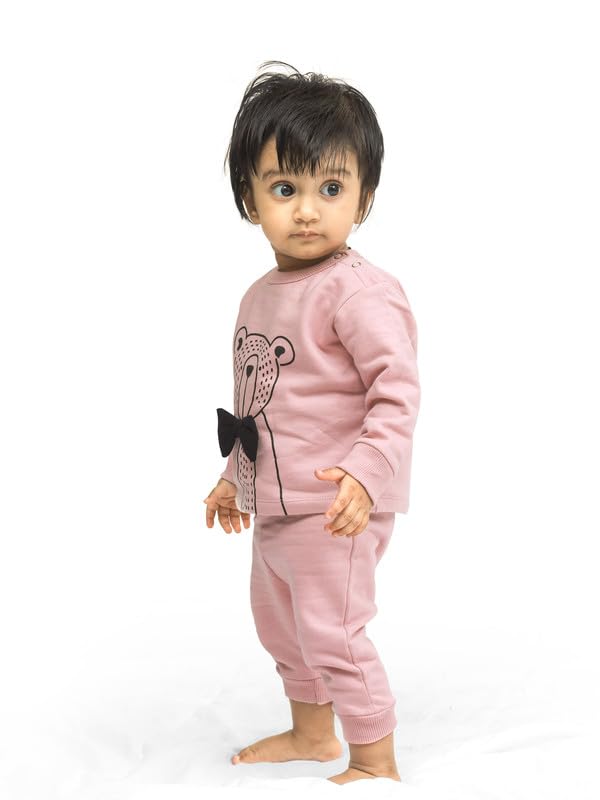 ARIEL Unisex Baby Full Sleeves Cotton Sweatshirt & Joggers Set (Pack of 2) (AR-BS-P2-bby_tie_Mustard_Lion-9-12) - Image 4