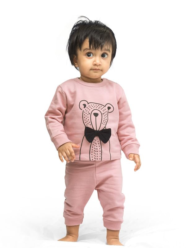 ARIEL Unisex Baby Full Sleeves Cotton Sweatshirt & Joggers Set (Pack of 2) (AR-BS-P2-bby_tie_Mustard_Lion-9-12) - Image 3
