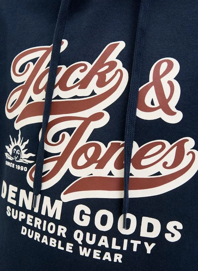 JACK & JONES Jack And Jones JJELOGO Logo Graphic Hoodie