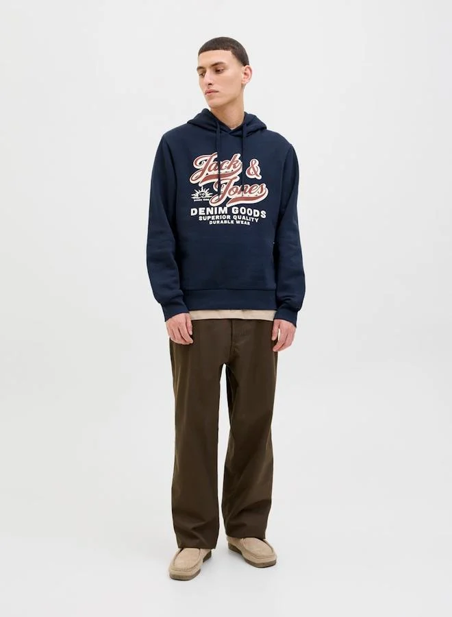 JACK & JONES Jack And Jones JJELOGO Logo Graphic Hoodie
