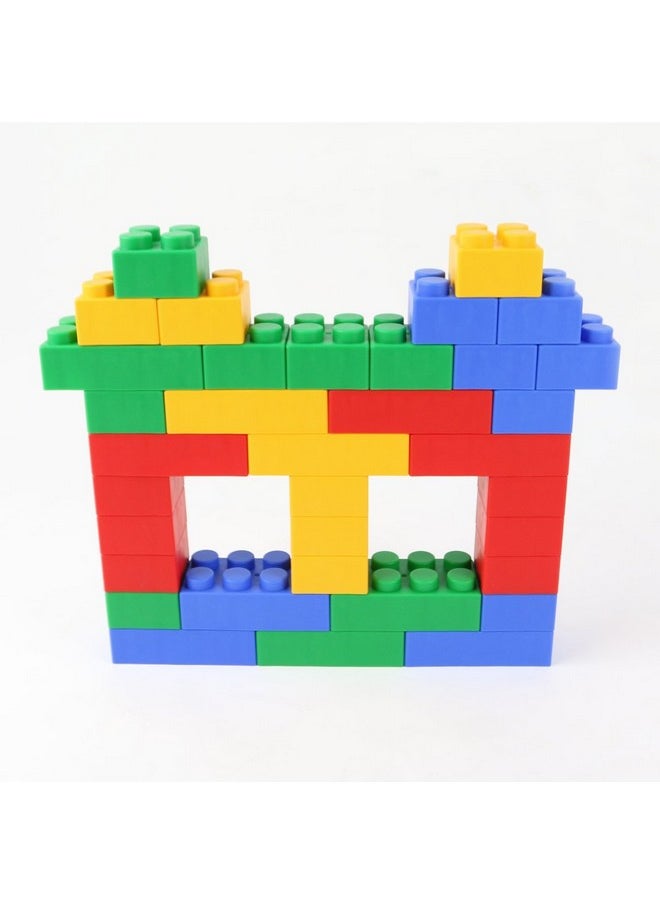 uniplay Plump Soft Building Blocks - 12-Piece Jumbo Stacking Multicolor Set For Early Cognitive Development And Creative Play - Ages 3 Months+  - Image 1