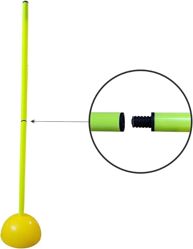 Fitfix ® Agility Slalom Poles Football Training Foldable Unisex Adults- Set of 12 Ps(5 ft x 25 mm) 60 Inch with Steel Nails Speed Agility Training Set Kids Adults Outdoor Sports Exercise Pet Training - Image 2