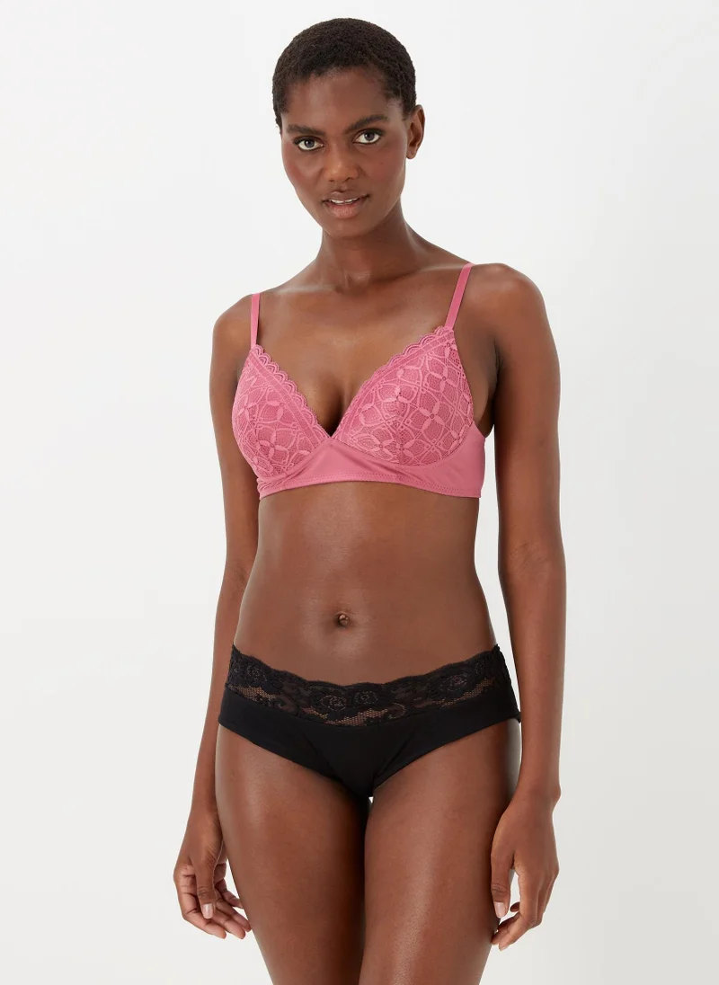 Matalan 4 Pack Lace Trim Short Knickers