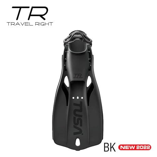 TUSA SF-0110 Travel Right Scuba Diving Fins, Large, Black - Image 2
