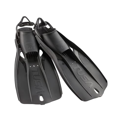TUSA SF-0110 Travel Right Scuba Diving Fins, Large, Black - Image 1